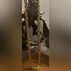 Gold plated 20” link chain necklace